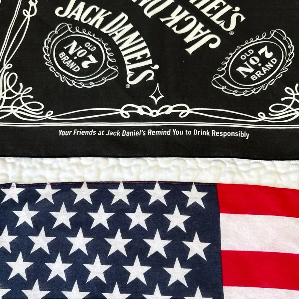 Lot of 16 VTG, Modern Handkerchiefs Bandana USA Flag RN 13960 Cotton Blend Paris
